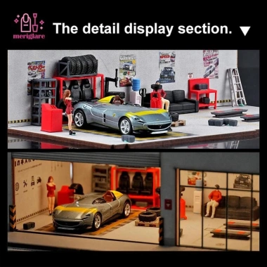 Bộ công cụ sửa chữa ô tô Mini 12 mảnh nhựa DIY, phụ kiện 3D Diorama 1/64, giảm giá 22.5k