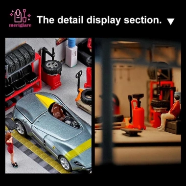Bộ công cụ sửa chữa ô tô Mini 12 mảnh nhựa DIY, phụ kiện 3D Diorama 1/64, giảm giá 22.5k