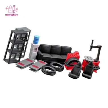 Bộ công cụ sửa chữa ô tô Mini 12 mảnh nhựa DIY, phụ kiện 3D Diorama 1/64, giảm giá 22.5k