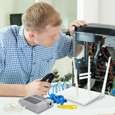 Bộ công cụ uốn RJ45 CAT6 CAT5E Crimper 8P8C Đầu nối mô-đun giá ưu đãi 281.600 VND 6 Bộ công cụ uốn RJ45 CAT6 CAT5E Crimper 8P8C Đầu nối mô-đun giá ưu đãi 281.600 VND 6