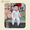 Bộ công tử bé trai màu be áo 2in1 cổ sơ mi, tặng nơ, Tết sinh nhật tiệc BCT001 6