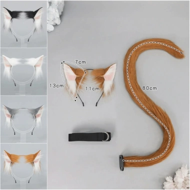 Bộ cosplay băng đô tai mèo và đuôi mèo WINTESTAY - Thiết kế thủ công, giá ưu đãi 160.050₫