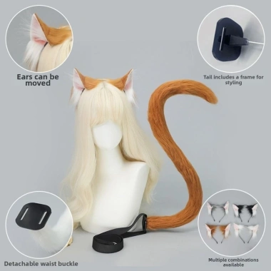 Bộ cosplay băng đô tai mèo và đuôi mèo WINTESTAY - Thiết kế thủ công, giá ưu đãi 160.050₫