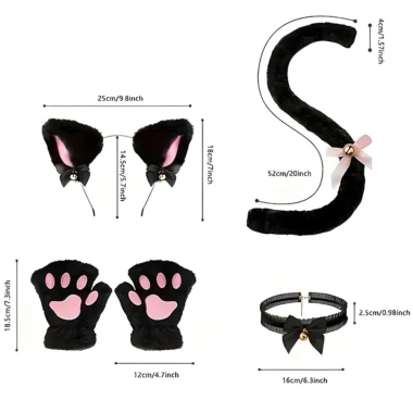 Bộ cosplay mèo nữ băng đô nơ - Halloween & JK ngọt ngào gothic, giảm giá 20% 2 Bộ cosplay mèo nữ băng đô nơ - Halloween & JK ngọt ngào gothic, giảm giá 20% 2