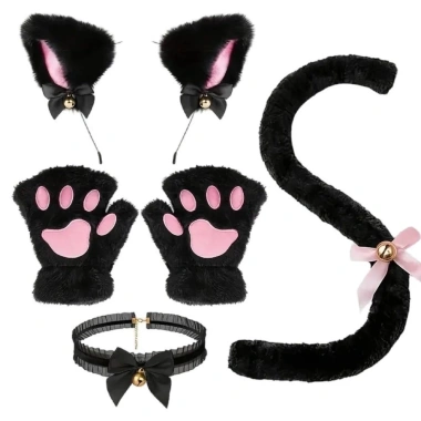 Bộ cosplay mèo nữ băng đô nơ - Halloween & JK ngọt ngào gothic, giảm giá 20%