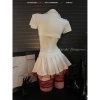Bộ Cosplay Nữ Y Tá Đỏ Áo Crop Se.xy QC - Hube Sleepwear Giá 265k 7