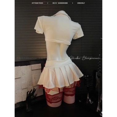 Bộ Cosplay Nữ Y Tá Đỏ Áo Crop Se.xy QC - Hube Sleepwear Giá 265k 7 Bộ Cosplay Nữ Y Tá Đỏ Áo Crop Se.xy QC - Hube Sleepwear Giá 265k 7