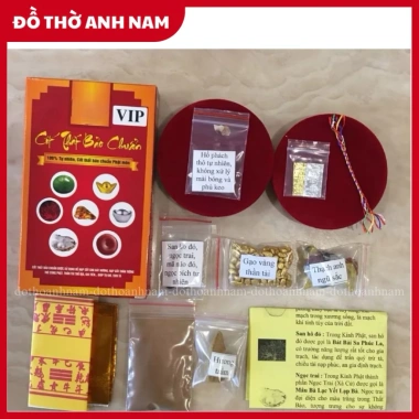Bộ cốt thất bảo VIP - Bát hương, bát nhang, đồ nạp thần tài, giá chỉ 180.000đ