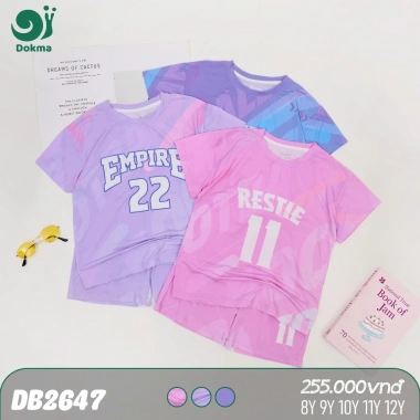 Bộ Cotton Cộc Tay Bé Gái 22-42kg Xinh Xắn DB1.585 DB2.646 Giá 199k 3