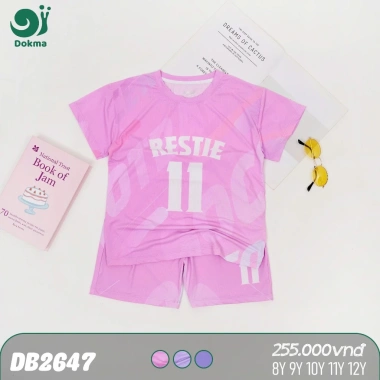 Bộ Cotton Cộc Tay Bé Gái 22-42kg Xinh Xắn DB1.585 DB2.646 Giá 199k 7