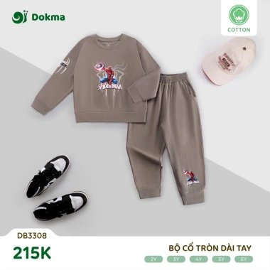 Bộ Cotton Dài Tay Bé Trai 11-25kg Dokma - Đồ Ngủ Đẹp, Mềm Mại, Giá Ưu Đãi 199k 8