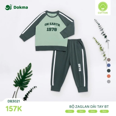Bộ Cotton Dài Tay Dokma 8-13kg 6-36M - Giá chỉ 157.000, Siêu mềm, Thoáng khí 3