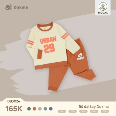 Bộ Cotton Dài Tay Dokma 8-13kg 6-36M - Giá chỉ 157.000, Siêu mềm, Thoáng khí 7