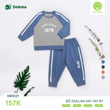 Bộ Cotton Dài Tay Dokma 8-13kg 6-36M - Giá chỉ 157.000, Siêu mềm, Thoáng khí 10