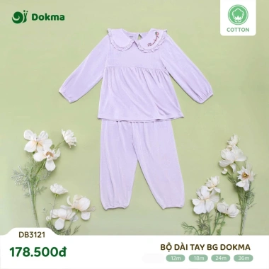Bộ cotton dài tay Dokma cho bé 9-13kg 9-36 tháng - Giá ưu đãi 145.000đ