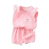Bộ cotton gạc mùa hè trẻ sơ sinh, áo vest mỏng và quần short thoáng khí, 2 trang phục 6