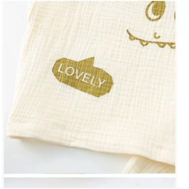 Bộ cotton gạc mùa hè trẻ sơ sinh, áo vest mỏng và quần short thoáng khí, 2 trang phục 8 Bộ cotton gạc mùa hè trẻ sơ sinh, áo vest mỏng và quần short thoáng khí, 2 trang phục 8