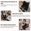 Bộ cotton nữ quần dài họa tiết mèo Lily - Thu đông, chấm bi phối ren hcom3.306 2