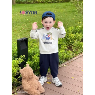 Bộ Cotton Thu Đông Dài Tay Bé Trai Dino Joeyna - Chất Cao Cấp, Mềm Mại, Giảm 17% 3 Bộ Cotton Thu Đông Dài Tay Bé Trai Dino Joeyna - Chất Cao Cấp, Mềm Mại, Giảm 17% 3