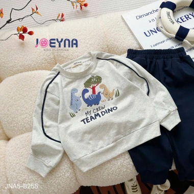 Bộ Cotton Thu Đông Dài Tay Bé Trai Dino Joeyna - Chất Cao Cấp, Mềm Mại, Giảm 17%