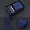 Bộ Cravat Nam 4 món sang trọng: Cà vạt 8cm, khăn cài túi, kẹp, măng-set - Đóng hộp quà tặng, chỉ 169.900₫ 3