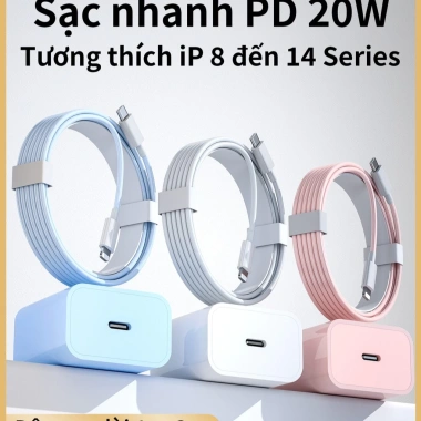 Bộ Củ Cáp Sạc Nhanh 20W An Toàn, Ổn Định, Bảo Vệ Thiết Bị - Không Nóng Máy, Giá 95.000 VND