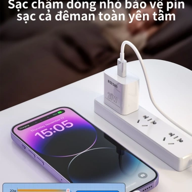 Bộ Củ Cáp Sạc Nhanh 20W An Toàn, Ổn Định, Bảo Vệ Thiết Bị - Không Nóng Máy, Giá 95.000 VND