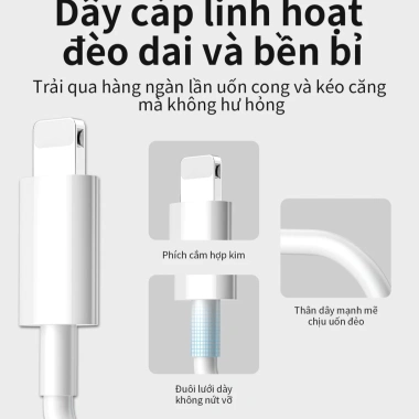 Bộ Củ Cáp Sạc Nhanh 20W An Toàn, Ổn Định, Bảo Vệ Thiết Bị - Không Nóng Máy, Giá 95.000 VND 5 Bộ Củ Cáp Sạc Nhanh 20W An Toàn, Ổn Định, Bảo Vệ Thiết Bị - Không Nóng Máy, Giá 95.000 VND 5