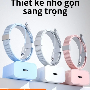 Bộ Củ Cáp Sạc Nhanh 20W An Toàn, Ổn Định, Bảo Vệ Thiết Bị - Không Nóng Máy, Giá 95.000 VND