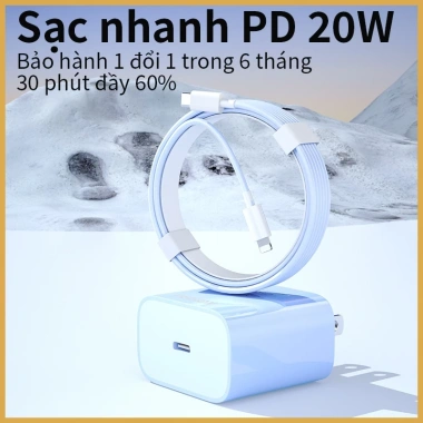 Bộ Củ Cáp Sạc Nhanh 20W An Toàn, Ổn Định, Bảo Vệ Thiết Bị - Không Nóng Máy, Giá 95.000 VND 10 Bộ Củ Cáp Sạc Nhanh 20W An Toàn, Ổn Định, Bảo Vệ Thiết Bị - Không Nóng Máy, Giá 95.000 VND 10