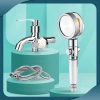 Bộ củ sen hợp kim siêu bền đường nước lạnh + tay sen quạt nhựa trong lõi lọc có nút bật tắt - Giá chỉ 69.000đ