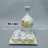 Bộ Cúng Gia Tiên: Bát Đĩa Hoa Mặt Trời, Mai Vàng, Đào Hồng, Men Trắng - Gốm Sứ Giá 590k 6