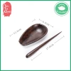 Bộ cung nhãn trà, máng trà gỗ tre mẫu gỗ mun kèm cây gạt trà tiện lợi, sang trọng 7