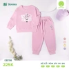 Bộ Da Cá Dài Tay Bé Gái 13-25kg 2-7 tuổi Cổ Tròn Thời Trang Dokma DB2.531 DB2.363 8