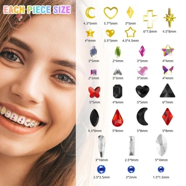 Bộ Đá Quý Răng Pha Lê DIY - Dụng Cụ Trang Trí Hình Dạng, Giá Ưu Đãi 63.580₫
