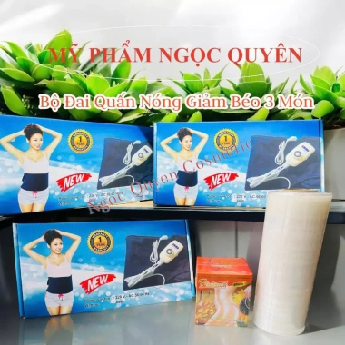 Bộ đai quấn nóng giảm béo Heating Pad + kem gừng 500g - Đốt mỡ nhanh, giảm cân 3 Bộ đai quấn nóng giảm béo Heating Pad + kem gừng 500g - Đốt mỡ nhanh, giảm cân 3