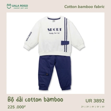 Bộ Dài Tay Bo Gấu Uala cho Bé Trai 12-27kg 2-6 tuổi - ấm, Đẹp, Giá 210.000 VND