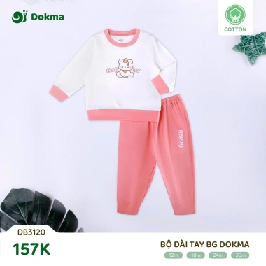 Bộ Dài Tay Cotton DOKMA 9-13kg Cho Bé - DB2.458 DB3.023 DB3.026 Giá ưu đãi 145.000 VND 10