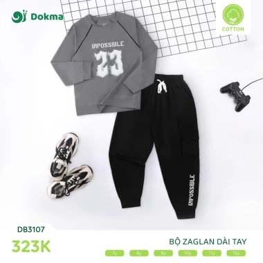 Bộ Dài Tay Cotton Dokma cho Bé 22‑42kg, 5 mẫu DB3.264‑DB3.109, Giá 269.000₫ 4