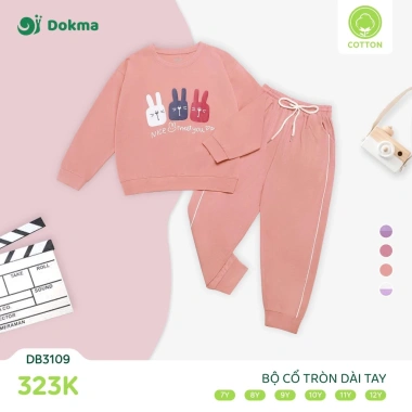 Bộ Dài Tay Cotton Dokma cho Bé 22‑42kg, 5 mẫu DB3.264‑DB3.109, Giá 269.000₫ 8