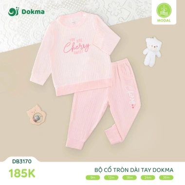 Bộ Dài Tay Dokma 8-13kg Cho Bé Trai, Bé Gái - Giá ưu đãi 157k, mẫu DB2.412 DB3.170 DB3.116 DB3.176 DB3.021
