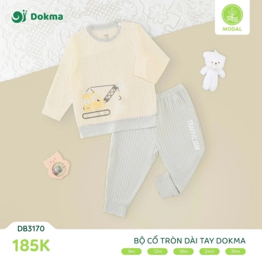 Bộ Dài Tay Dokma 8-13kg Cho Bé Trai, Bé Gái - Giá ưu đãi 157k, mẫu DB2.412 DB3.170 DB3.116 DB3.176 DB3.021