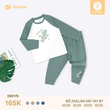 Bộ Dài Tay Dokma 8-13kg Cho Bé Trai, Bé Gái - Giá ưu đãi 157k, mẫu DB2.412 DB3.170 DB3.116 DB3.176 DB3.021