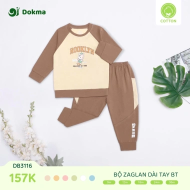Bộ Dài Tay Dokma 8-14kg cho bé 6-36 tháng DB2.386 DB3.116 DB3.176 DB2.488, giảm còn 145k 4