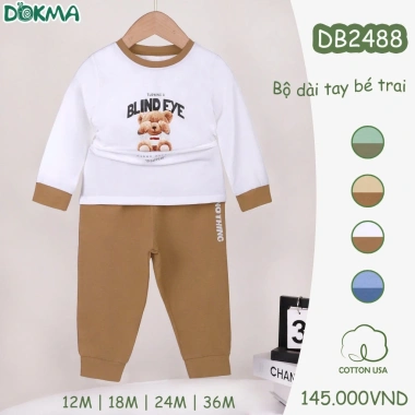 Bộ Dài Tay Dokma 8-14kg cho bé 6-36 tháng DB2.386 DB3.116 DB3.176 DB2.488, giảm còn 145k 9