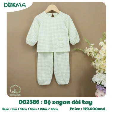 Bộ Dài Tay Dokma 8-14kg cho bé 6-36 tháng DB2.386 DB3.116 DB3.176 DB2.488, giảm còn 145k 10