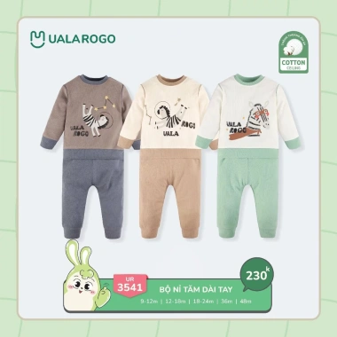Bộ Dài Tay Hoạ Tiết Uala 9-17kg cho Bé - Tương Thích UR2.080 UR2.098 UR2.379 UR2.258 UR2.377 UR2.356 UR3.541 UR3.803, Giá từ 225k còn 175k