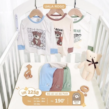 Bộ Dài Tay Hoạ Tiết Uala 9-17kg cho Bé - Tương Thích UR2.080 UR2.098 UR2.379 UR2.258 UR2.377 UR2.356 UR3.541 UR3.803, Giá từ 225k còn 175k