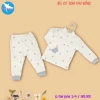 Bộ Dài Tay Nỉ Mỏng Trắng Hoạ Tiết Cổ 3 Phân Avaler 22AV126 Giá 189k cho Bé Mã 2