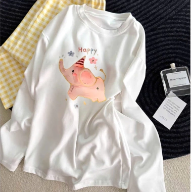 Bộ dài tay nữ MENINA chất xược mặc nhà, áo thun tay dài + quần caro thời trang - siêu mềm, giảm giá chỉ 219.000₫ 4